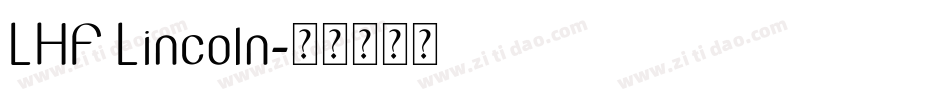 LHF Lincoln字体转换